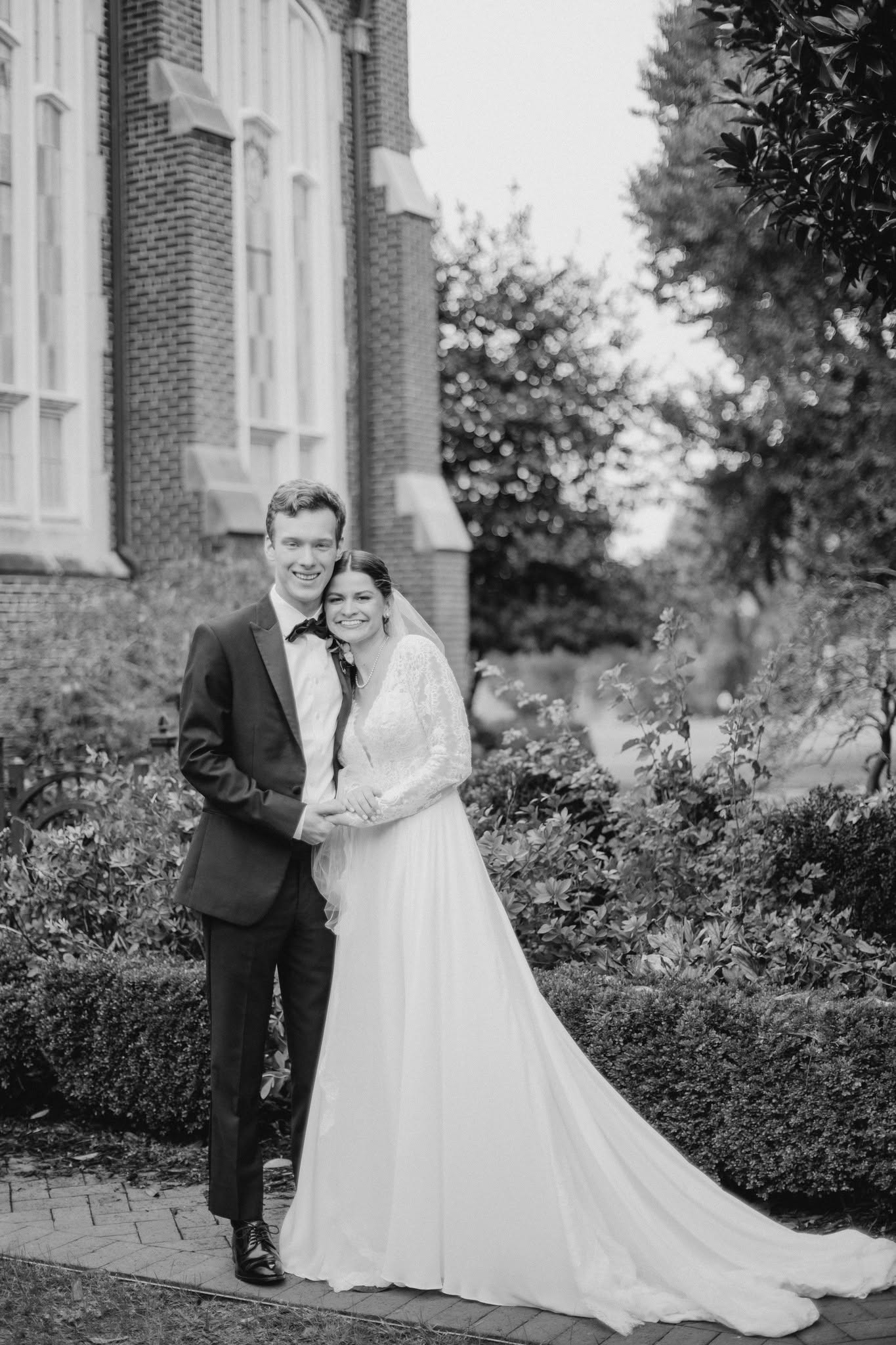Abigail and her husband on their wedding day