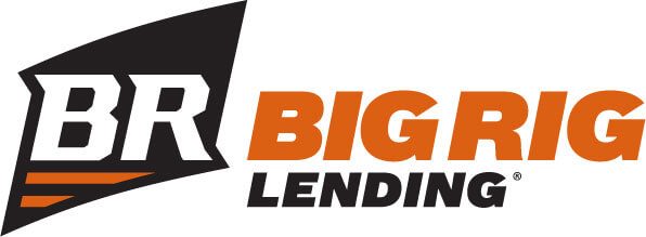 Big Rig Lending logo, BR in black and orange