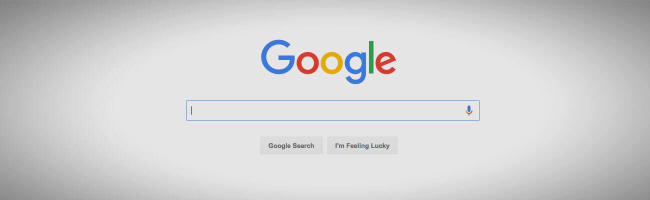 Google search homepage on a screen