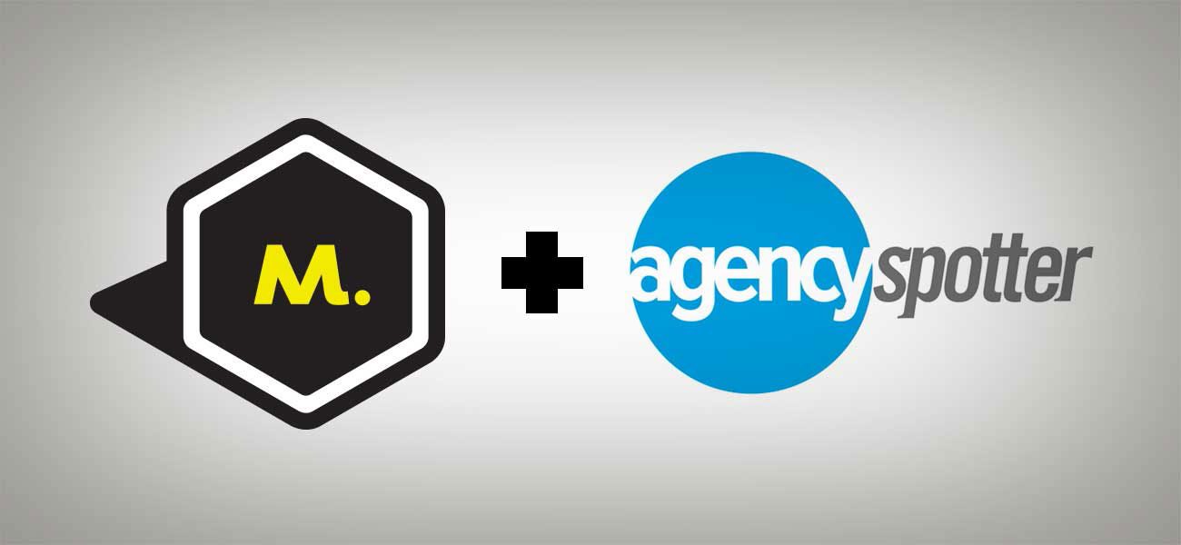 Maycreate M logo plus the Agency Spotter logo
