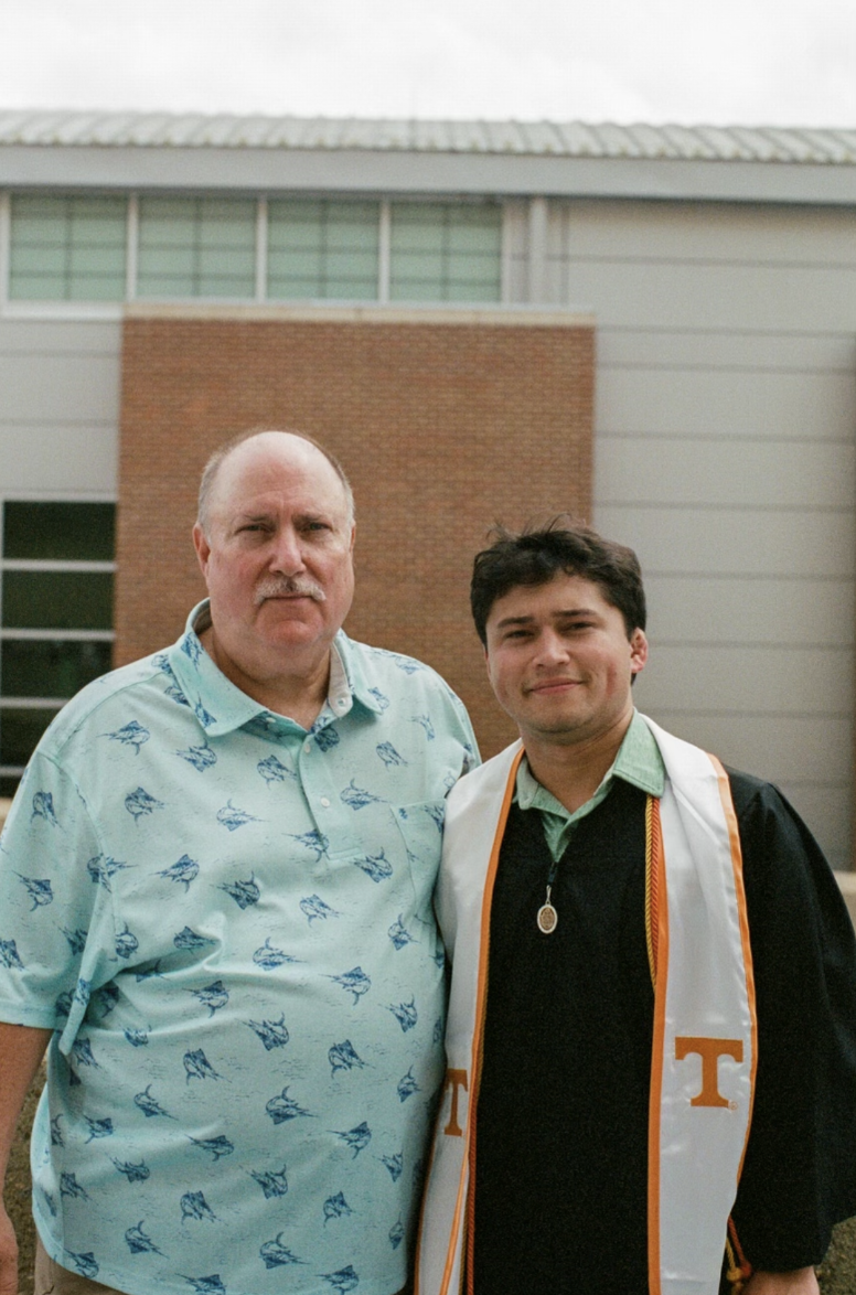 Bob and his dad at graduation