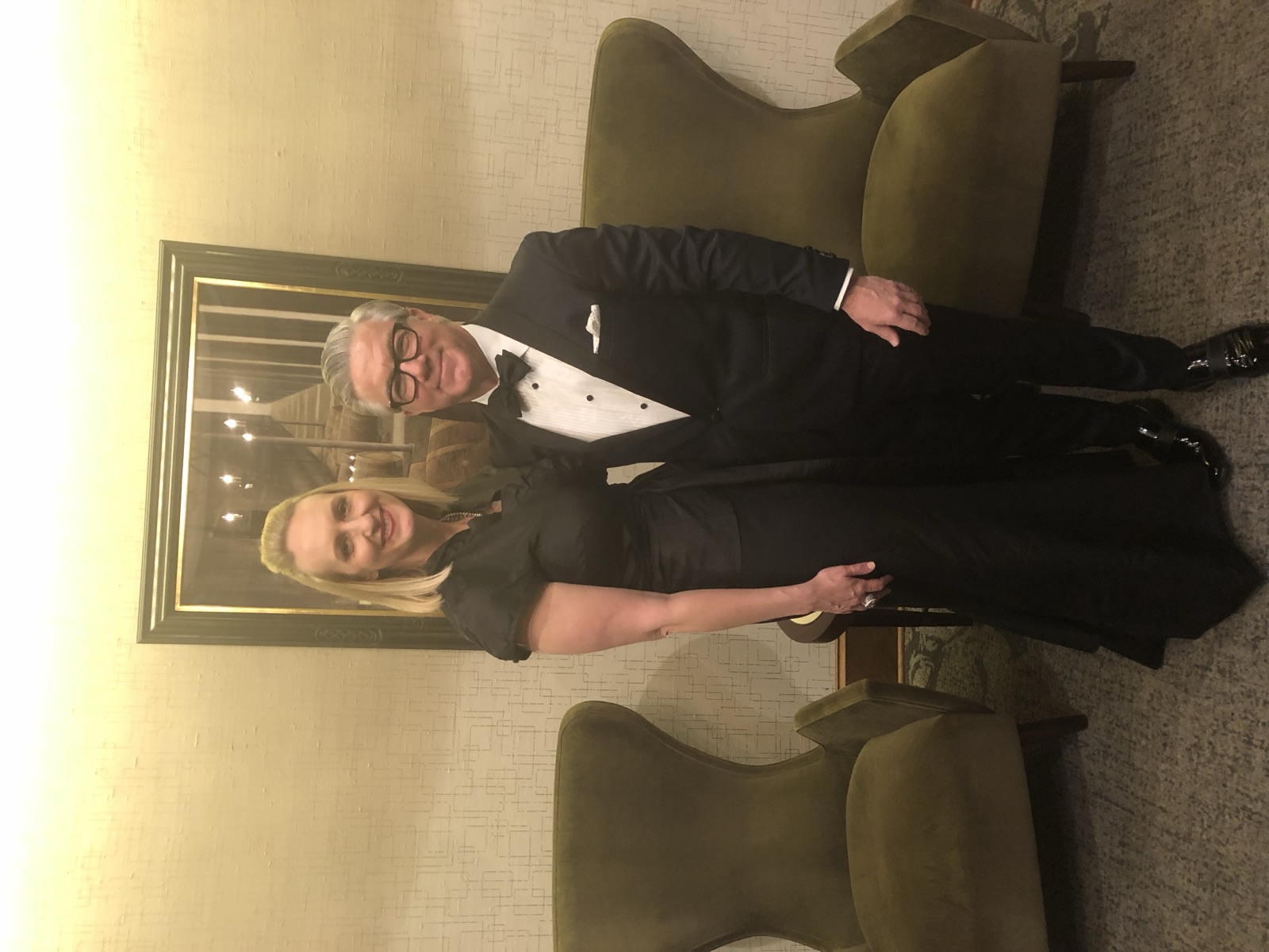Brian and Kim dressed for a black-tie evening