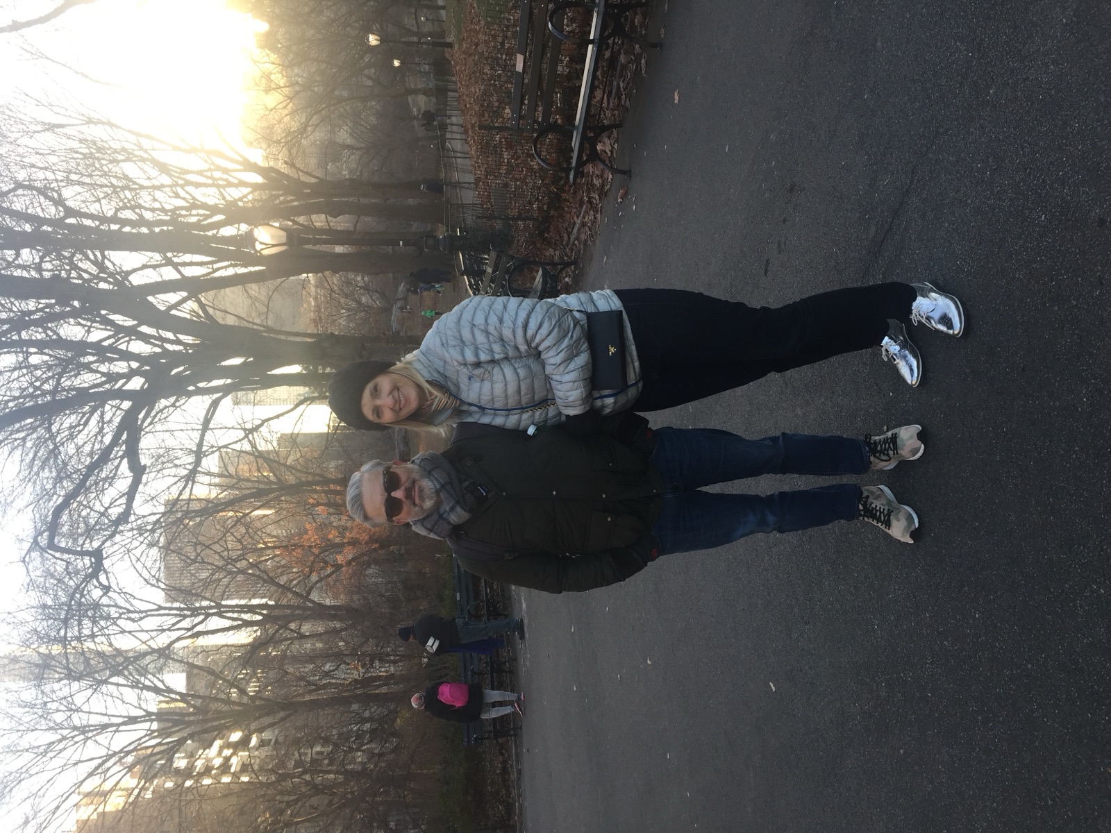 Brian and Kim in Central Park at golden hour