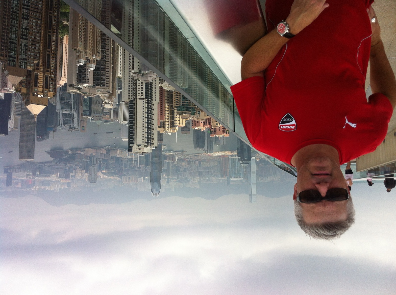 Brian above the Hong Kong skyline