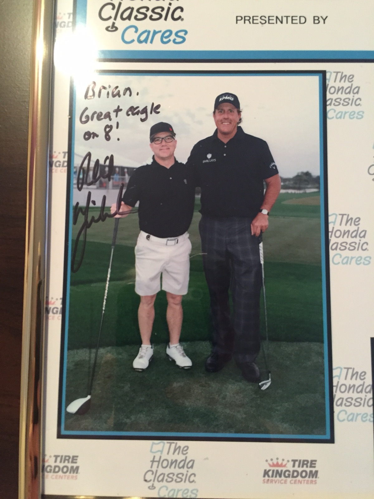 Brian with Phil Mickelson at the Honda Classic