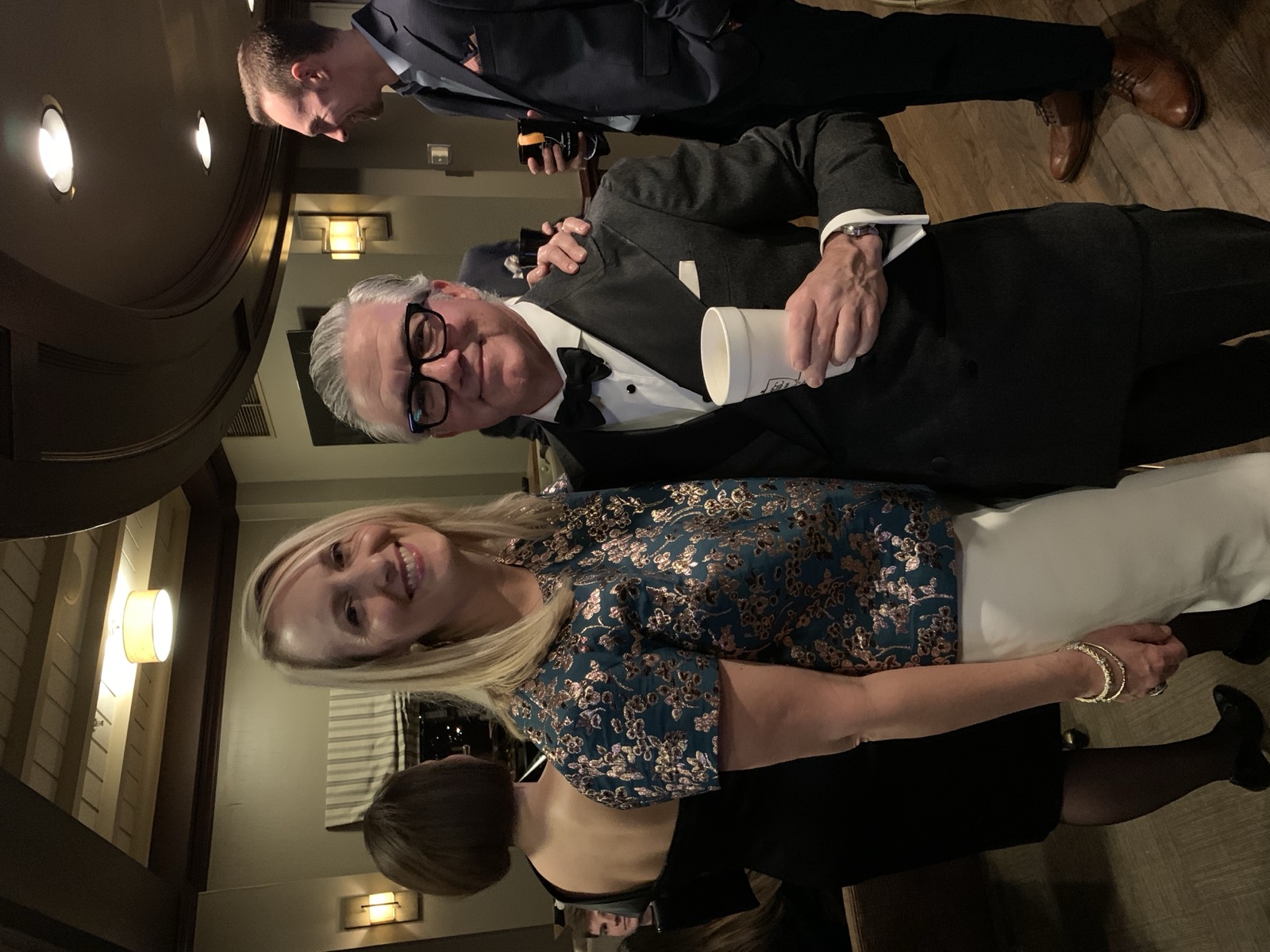 Erin and Brian dressed for a black-tie evening