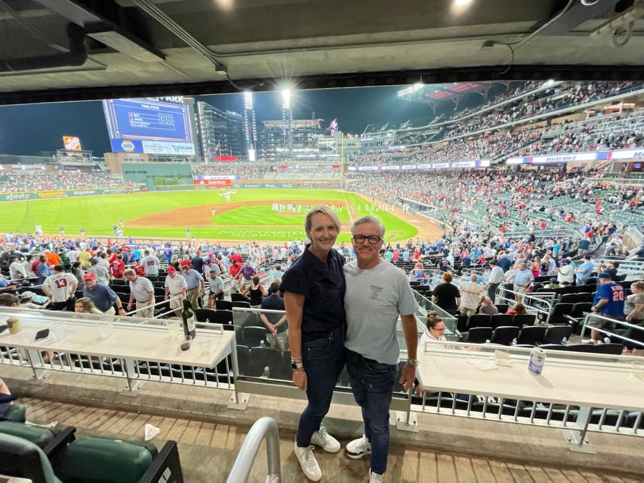 Erin and Brian at a Braves game