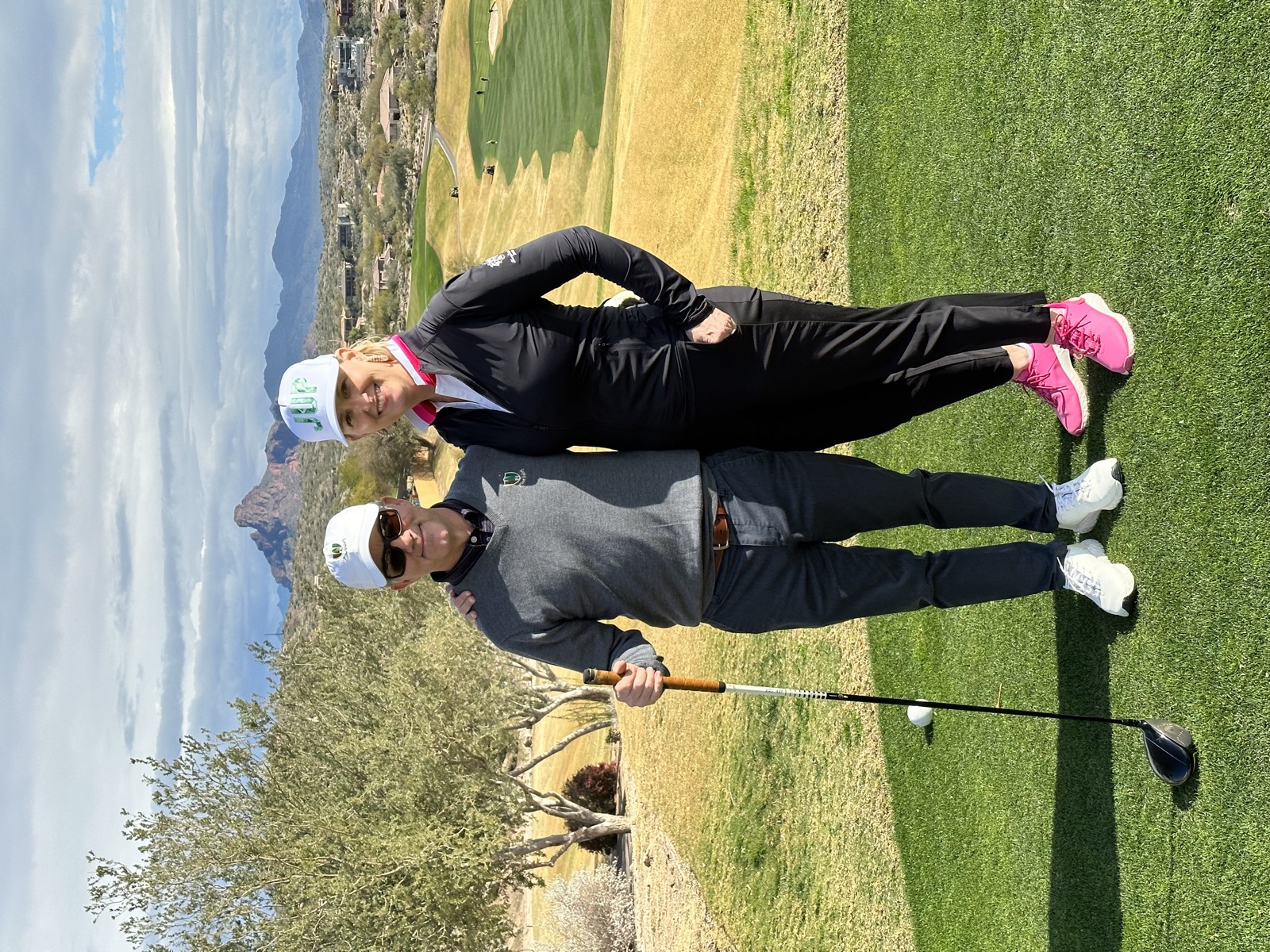Erin and Brian on a desert course