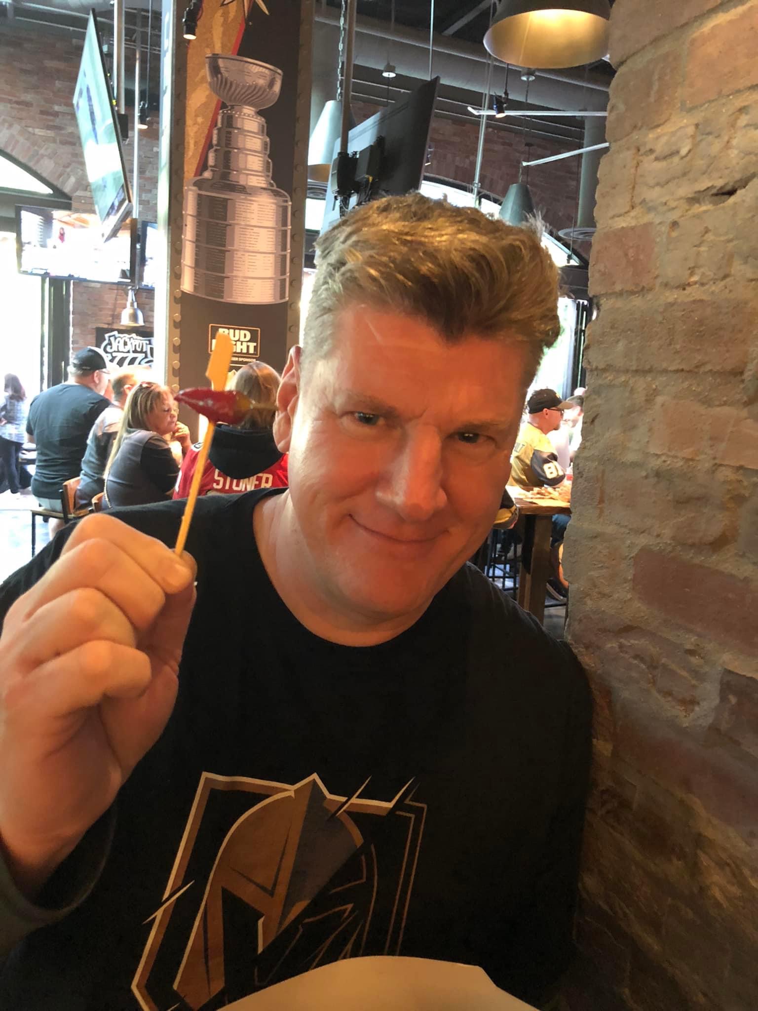 Grant at a Vegas Golden Knights game
