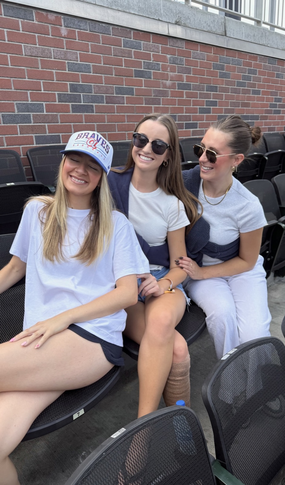 Lilee and friends at a Braves game