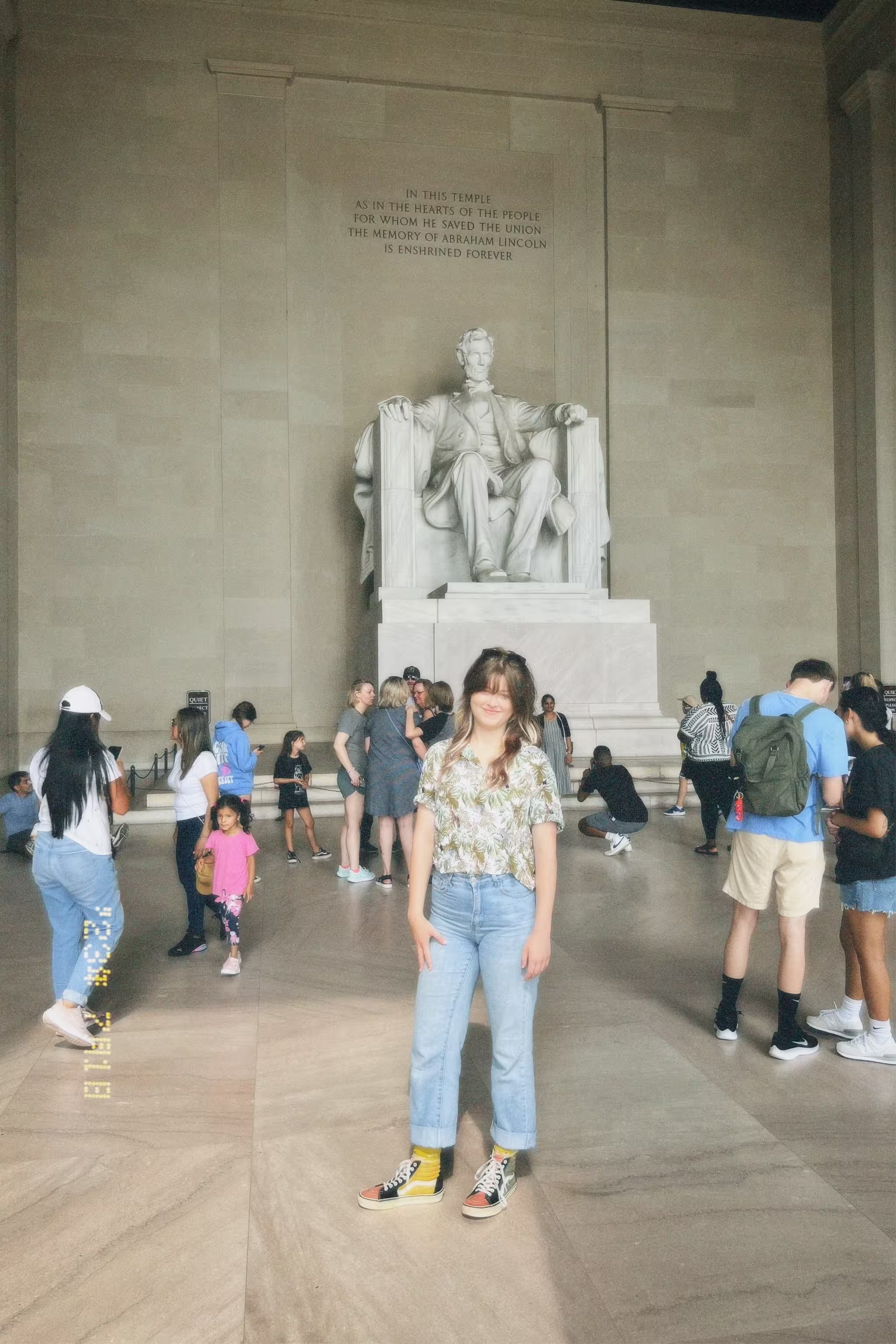 Lizzy at the Lincoln Memorial