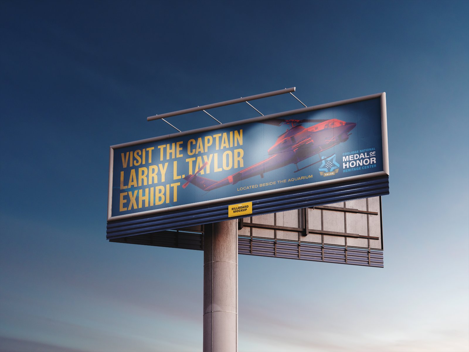 Captain Larry L. Taylor exhibit billboard
