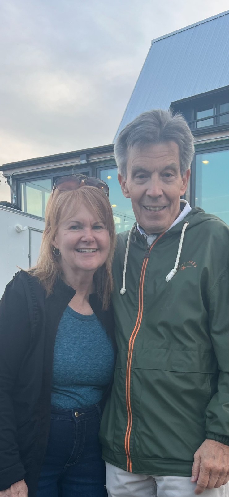 Monty Wyne with his wife