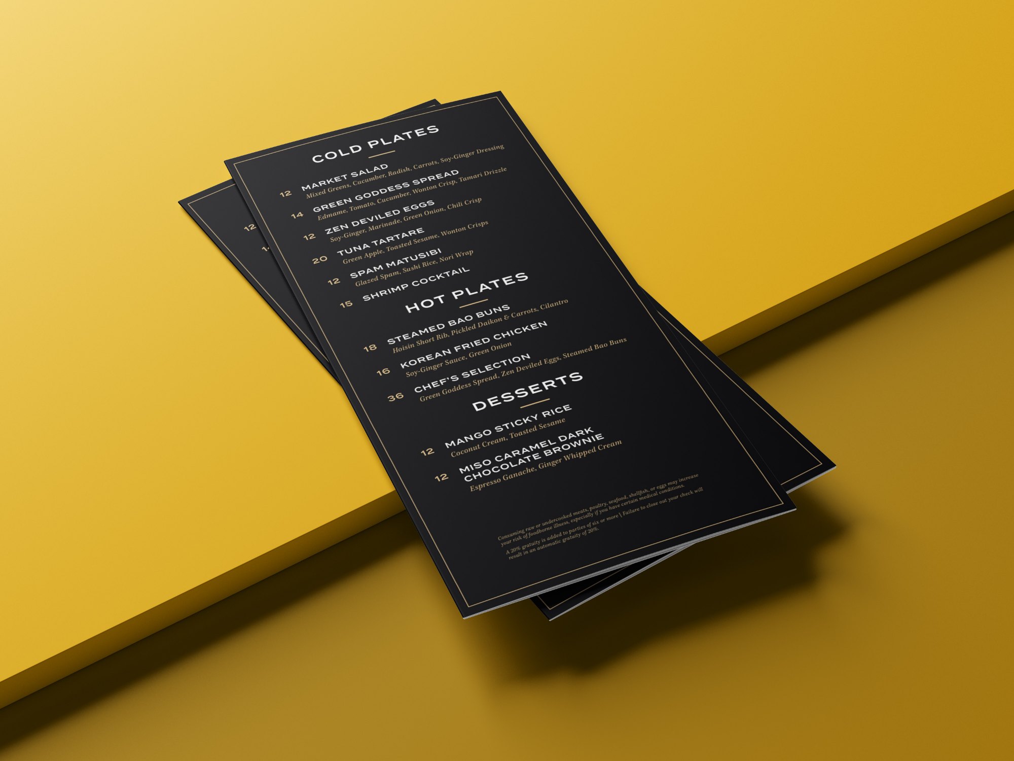 Stratus menu