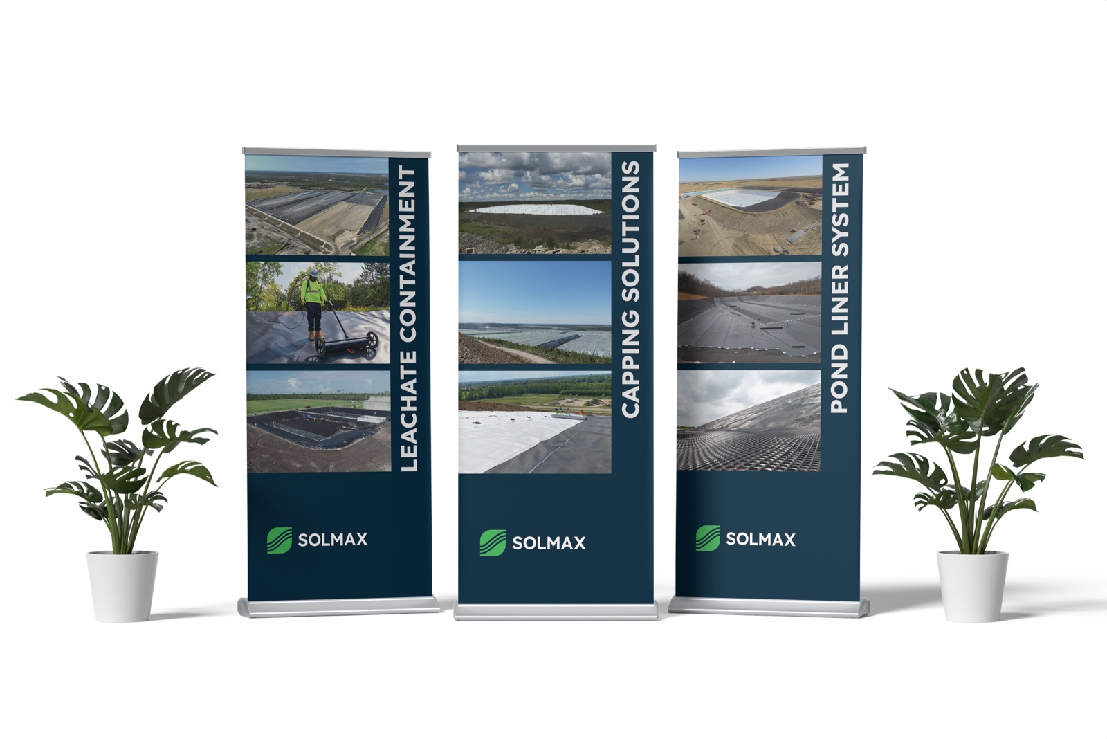 Solmax containment pop-up banner set