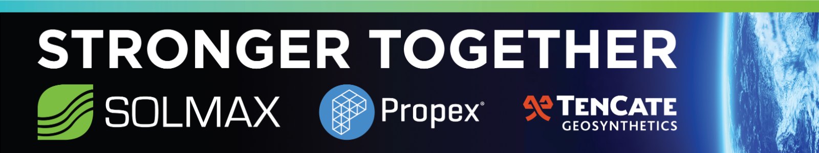 Solmax, Propex and TenCate Stronger Together banner
