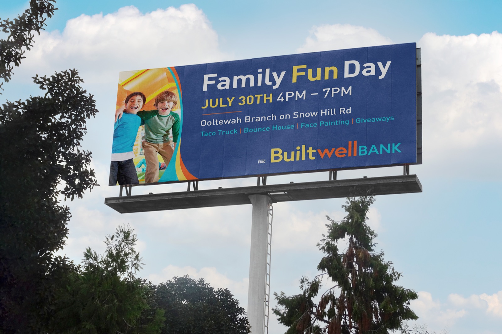 Builtwell Bank outdoor board