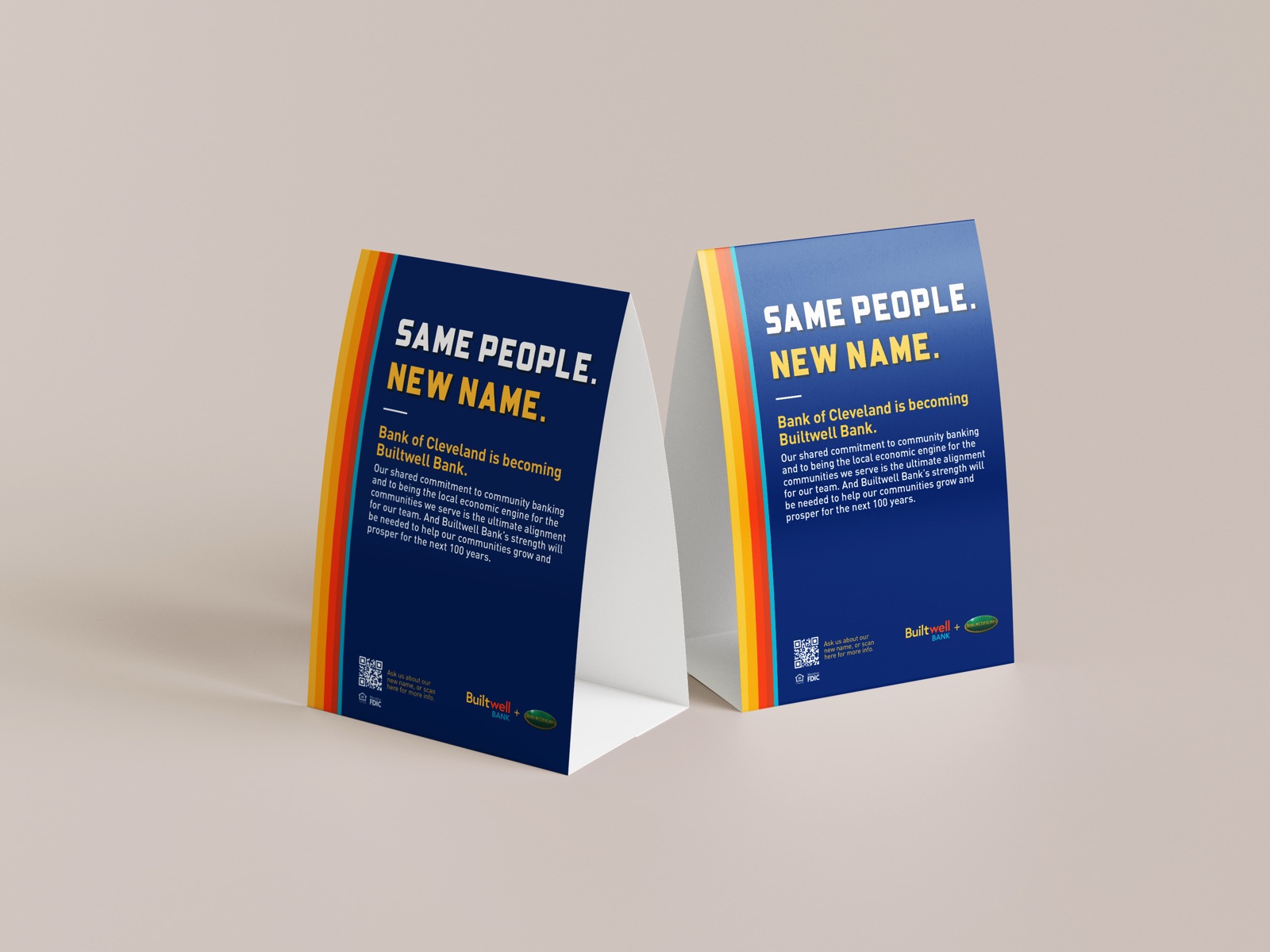 Same people, new name table tents
