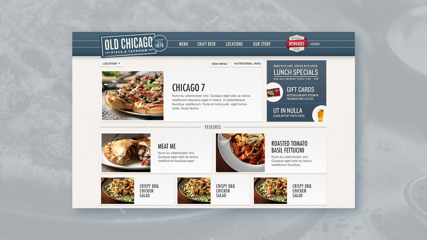 Old Chicago website