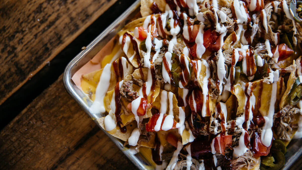 Pulled pork nachos