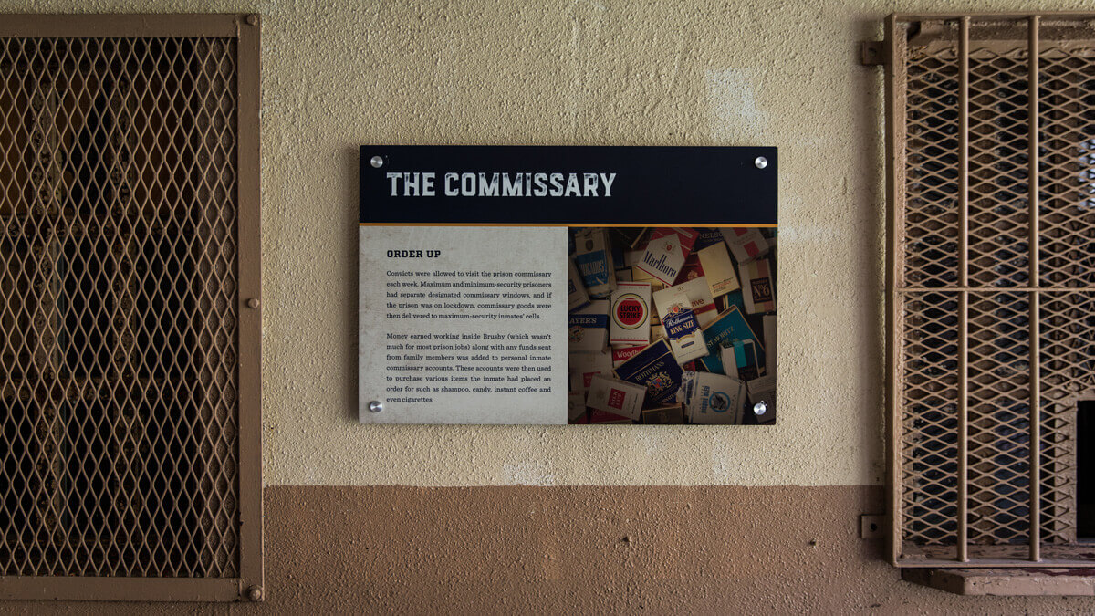 Commissary tour signage
