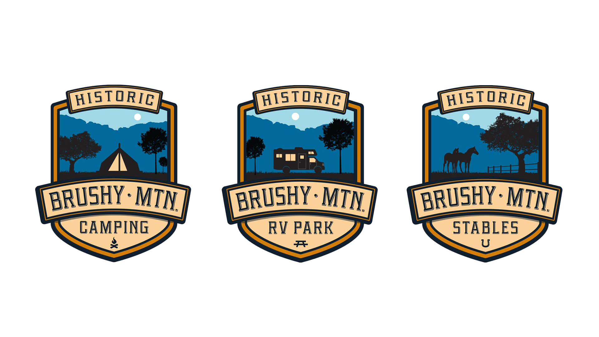 Brushy Mountain sub-brand logos