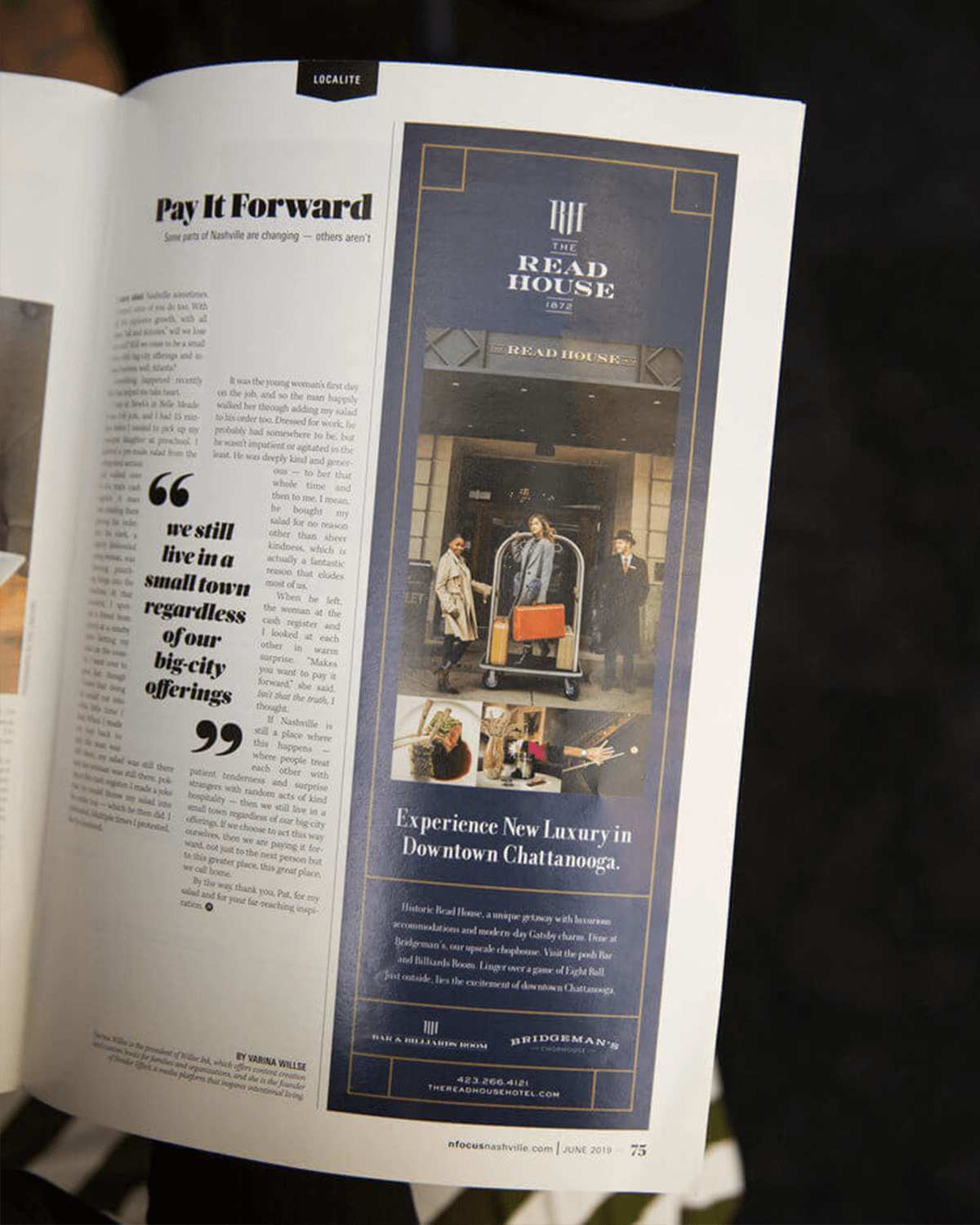 The Read House advertising