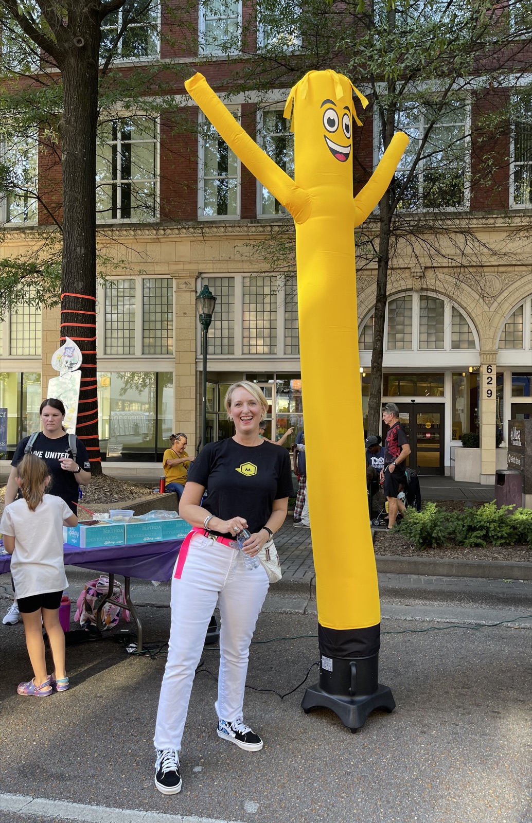 Block Party signage and selfie frame