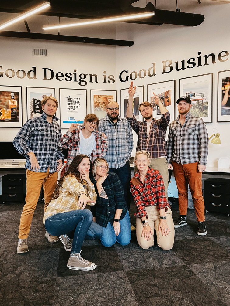 Erin with the team